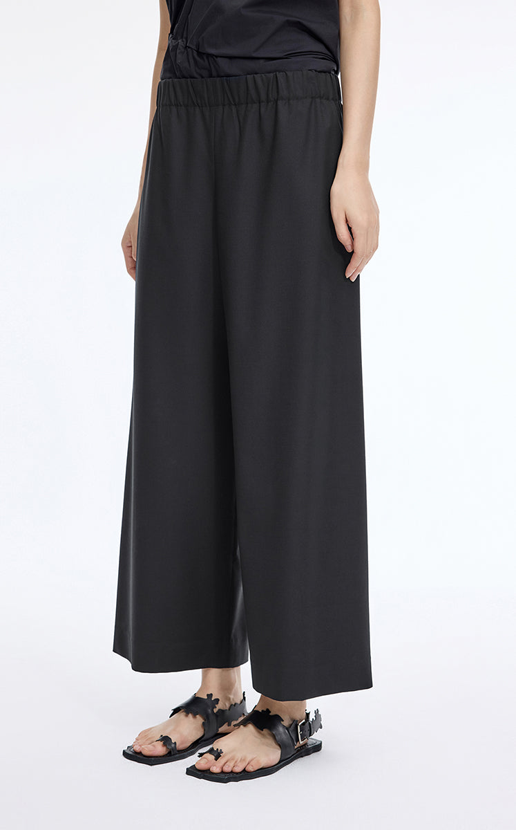 Pants / JNBY Wool Cropped Straight-Leg Pants
