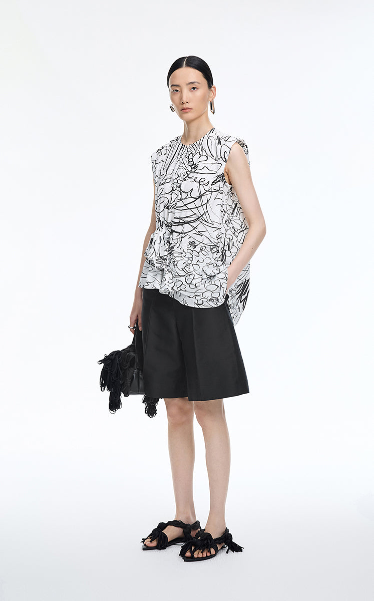 Pants / JNBY A-Line Twill Cropped Pants