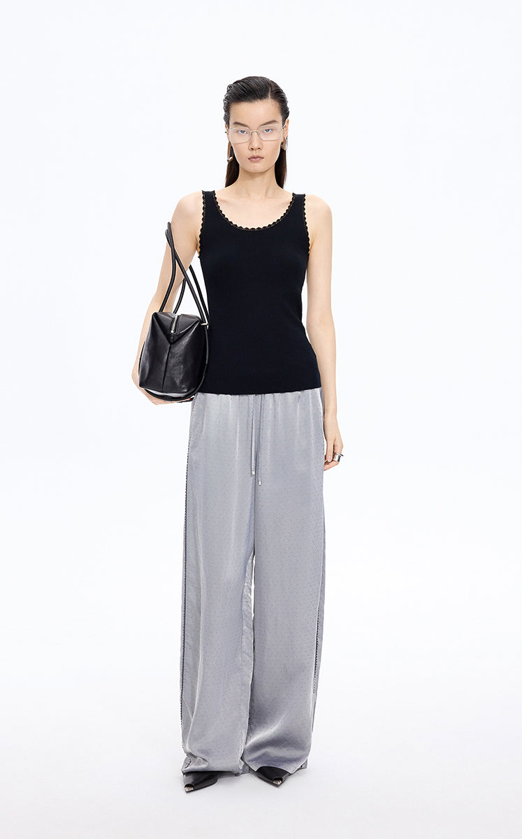 Pants / JNBY Cupro Jacquard Wide-Leg Pants（图有疑问）