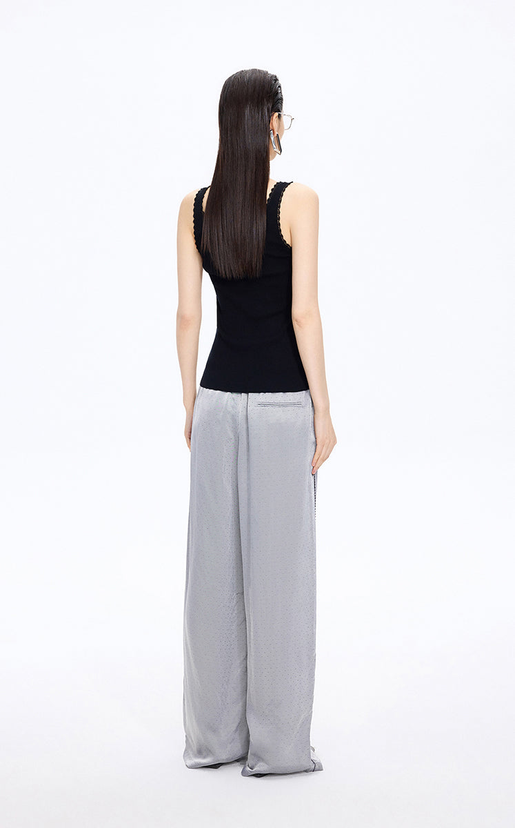 Pants / JNBY Cupro Jacquard Wide-Leg Pants（图有疑问）