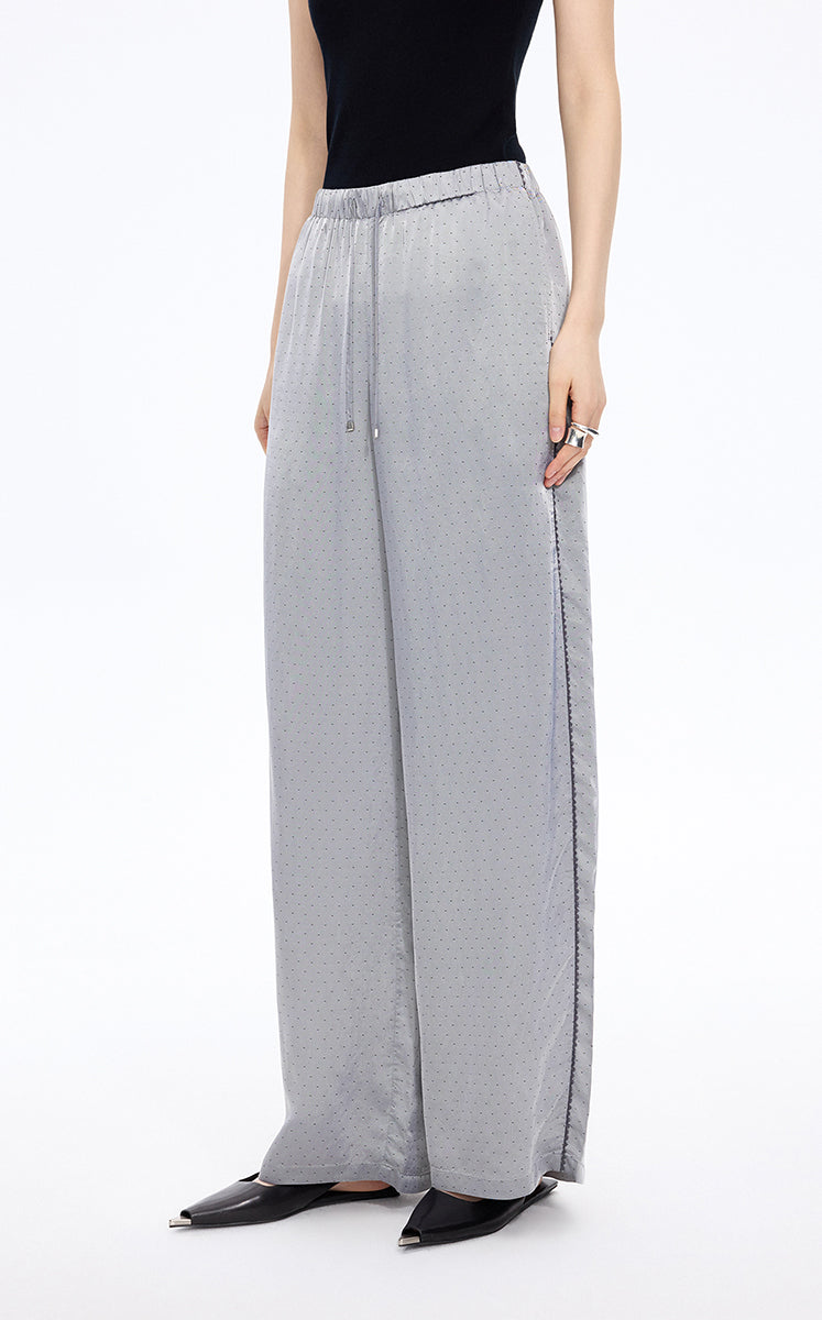 Pants / JNBY Cupro Jacquard Wide-Leg Pants（图有疑问）