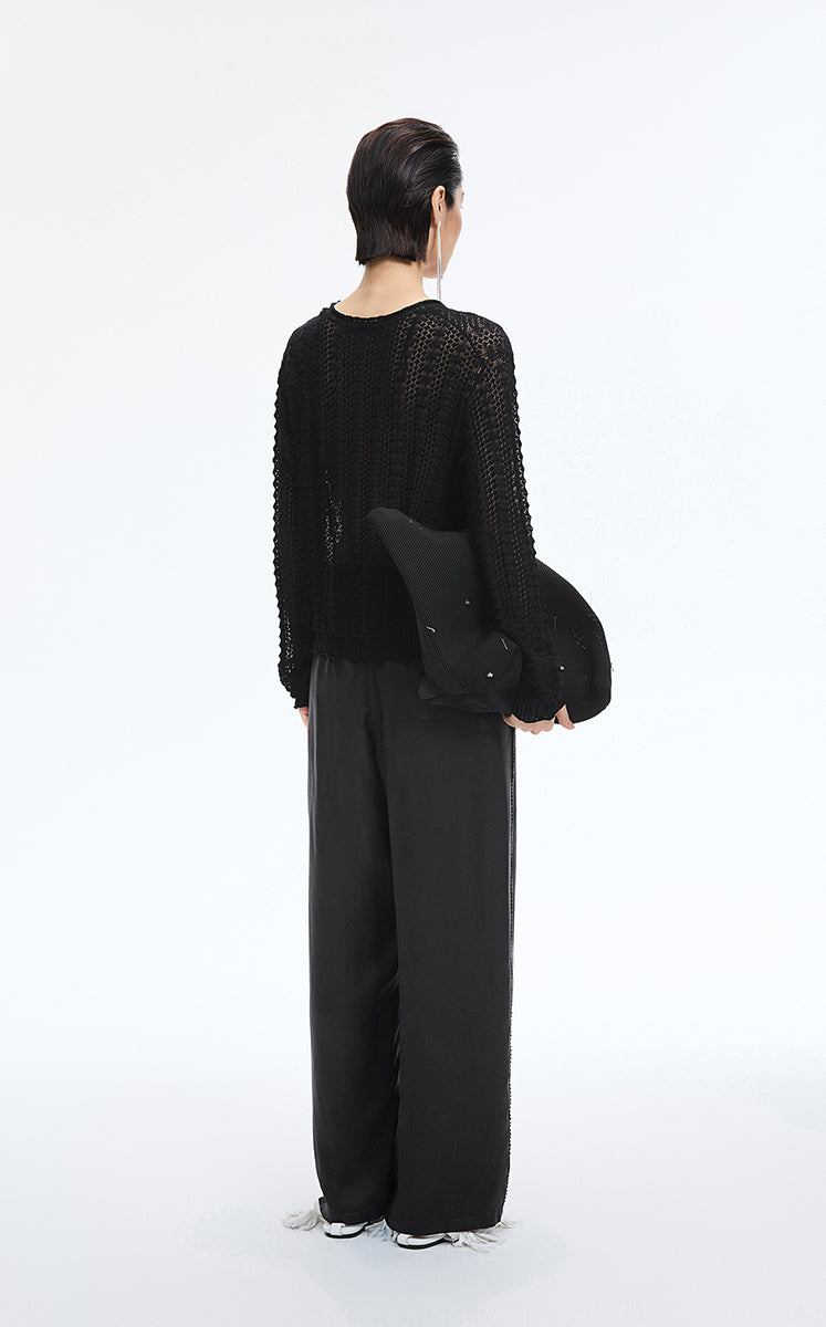 Pants / JNBY Cupro Jacquard Wide-Leg Pants（图有疑问）