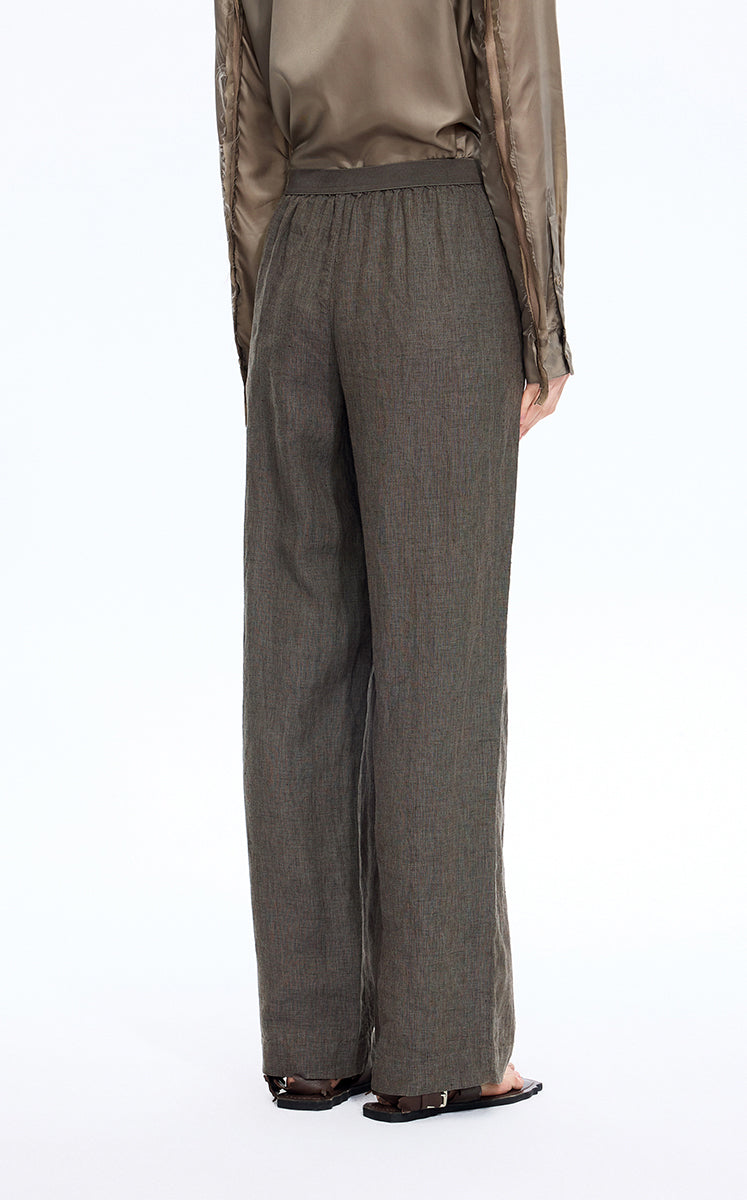 Pants / JNBY Dew-Retted Linen Wide-Leg Pants