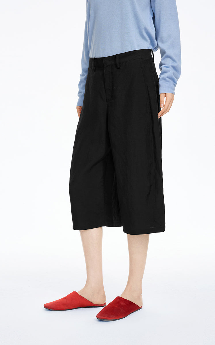 Pants / JNBY Linen-Blend Cropped Banana Pants