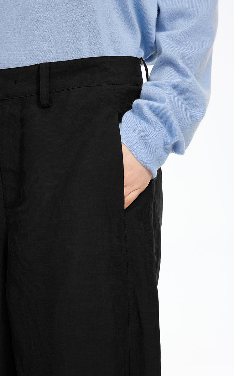 Pants / JNBY Linen-Blend Cropped Banana Pants