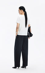 Pants / JNBY Striped Modal Blend Wide Leg Trousers