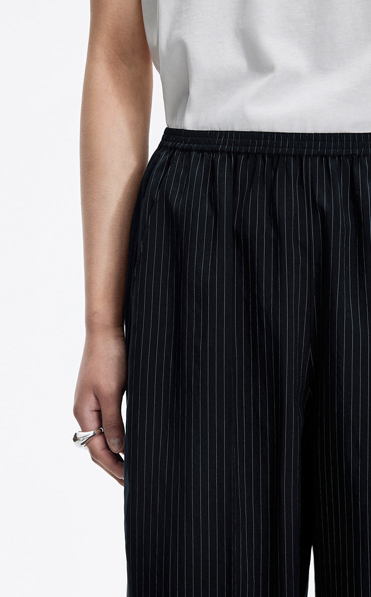 Pants / JNBY Striped Modal Blend Wide Leg Trousers