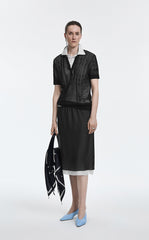 Polo Shirt / JNBY Layered Two-Piece Textured Jacquard Knit Polo