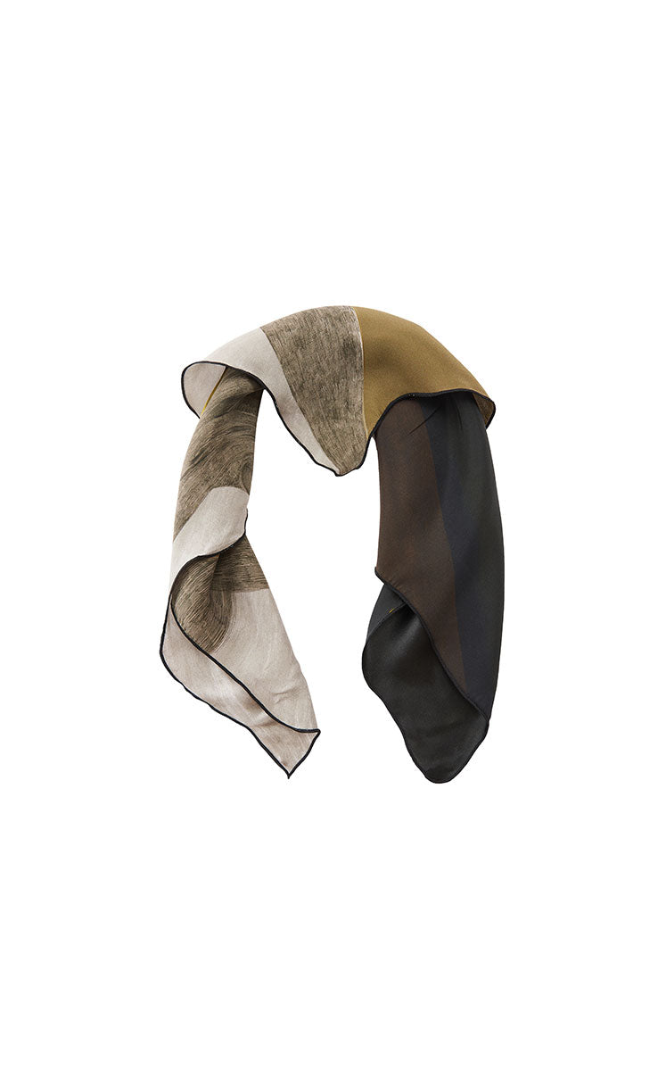 Scarf / JNBY 100% Silk Abstract Print Scarf