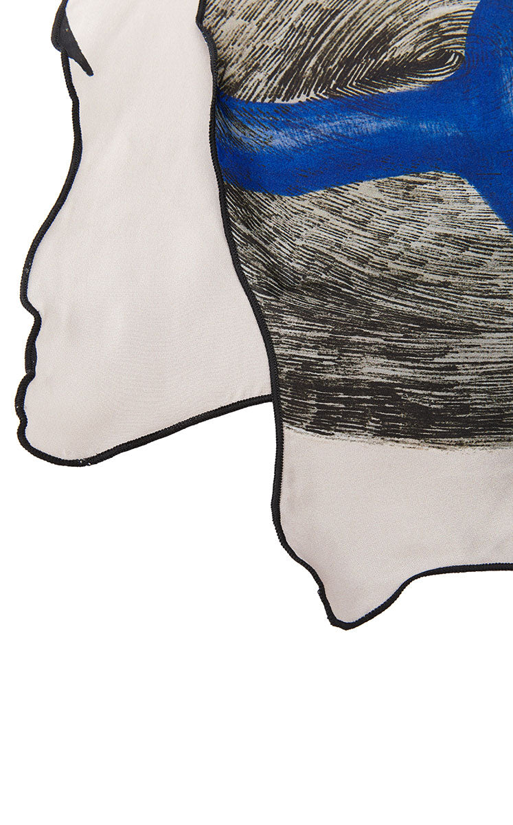 Scarf / JNBY 100% Silk Abstract Print Scarf