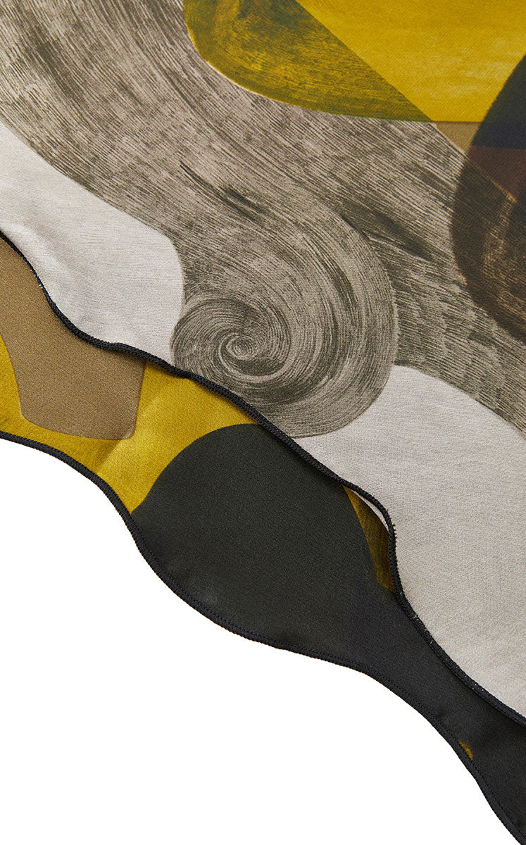 Scarf / JNBY 100% Silk Abstract Print Scarf