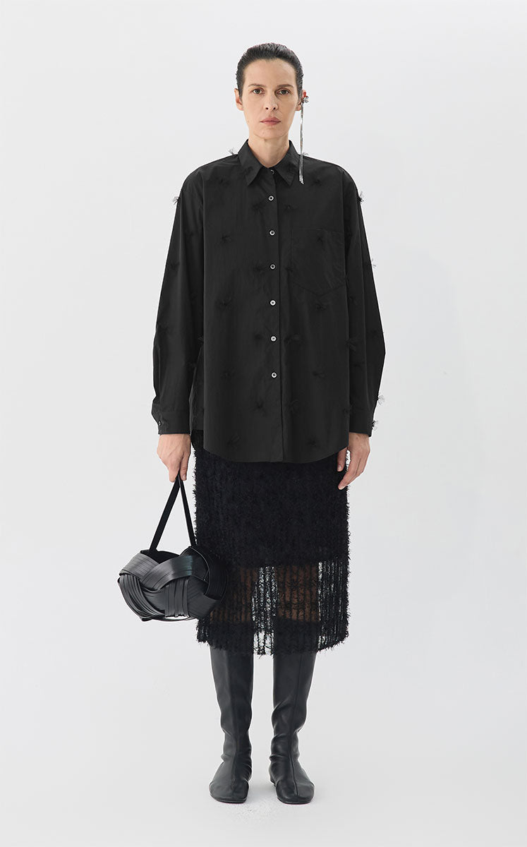 Shirt / JNBY 3D Floral Cotton Oversized Shirt