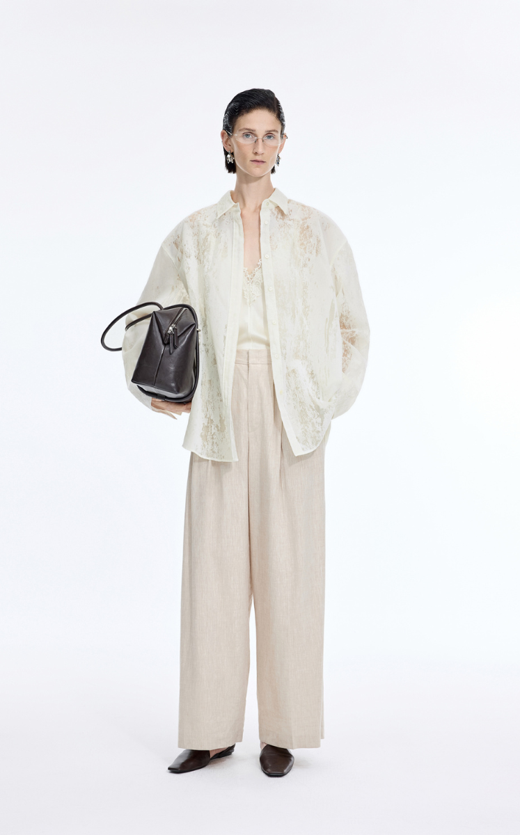 Shirt / JNBY Artistic Flocked Texture Shirt