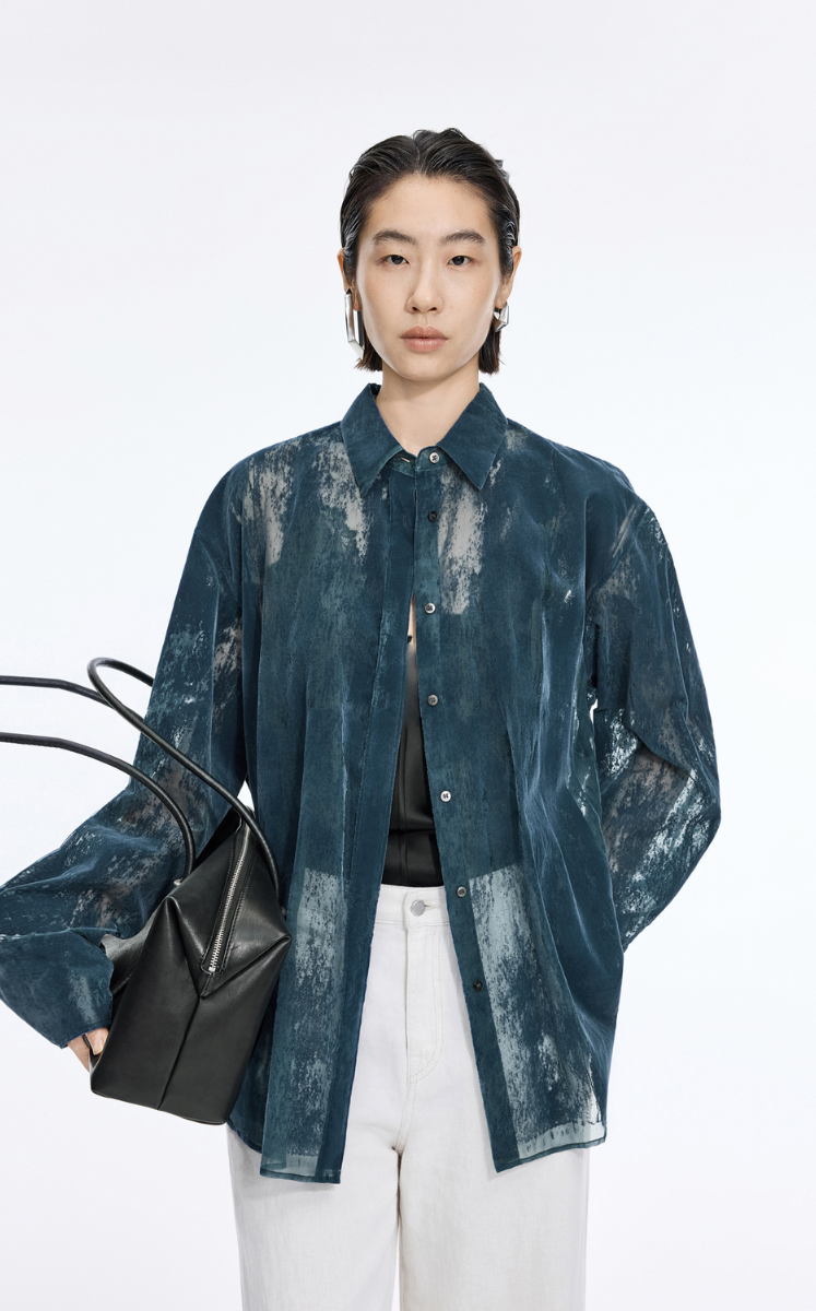 Shirt / JNBY Artistic Flocked Texture Shirt