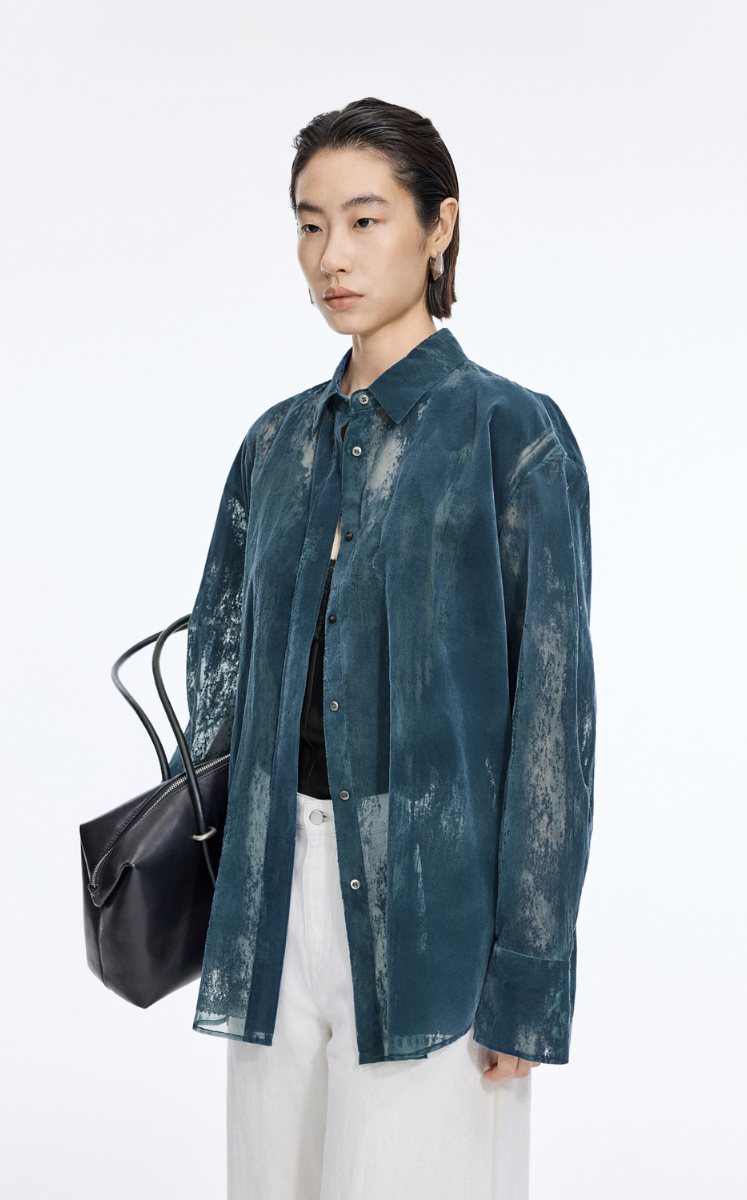 Shirt / JNBY Artistic Flocked Texture Shirt