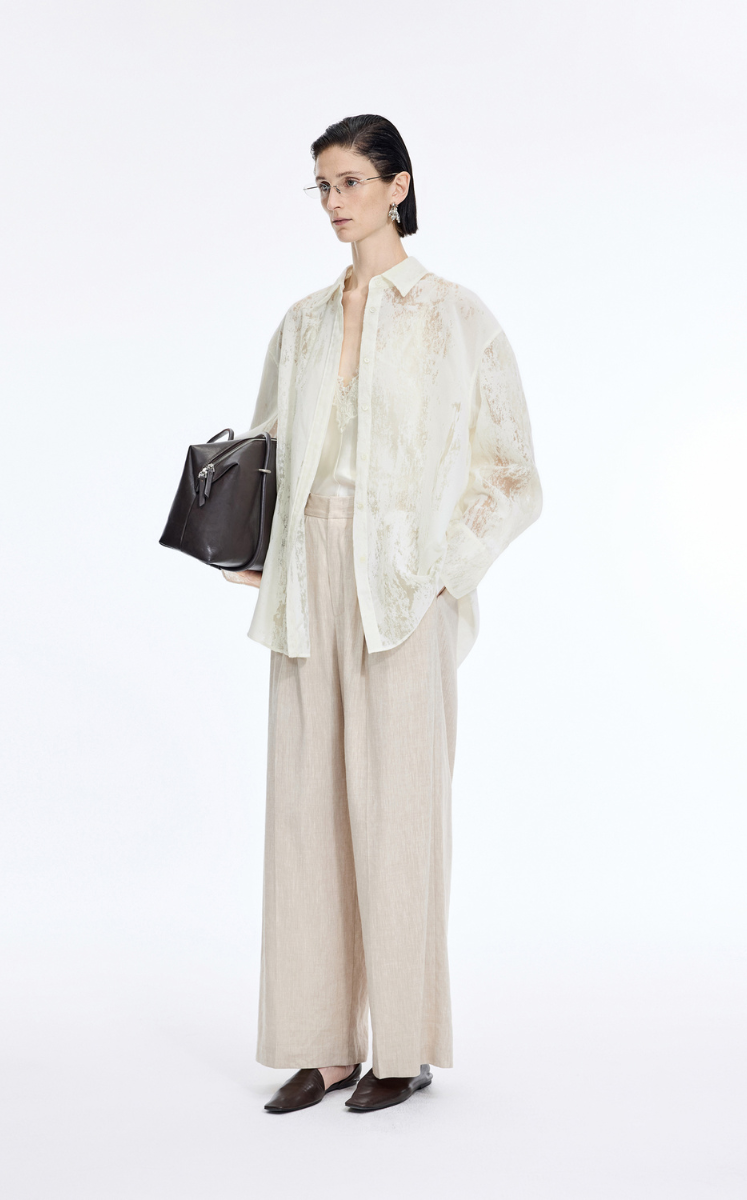 Shirt / JNBY Artistic Flocked Texture Shirt