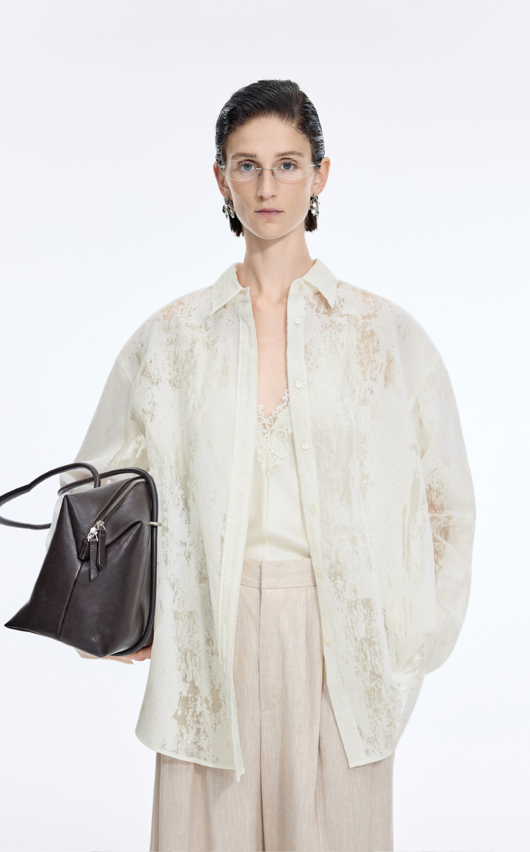 Shirt / JNBY Artistic Flocked Texture Shirt