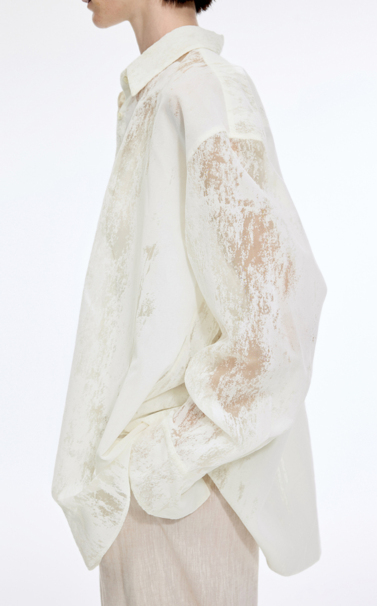 Shirt / JNBY Artistic Flocked Texture Shirt