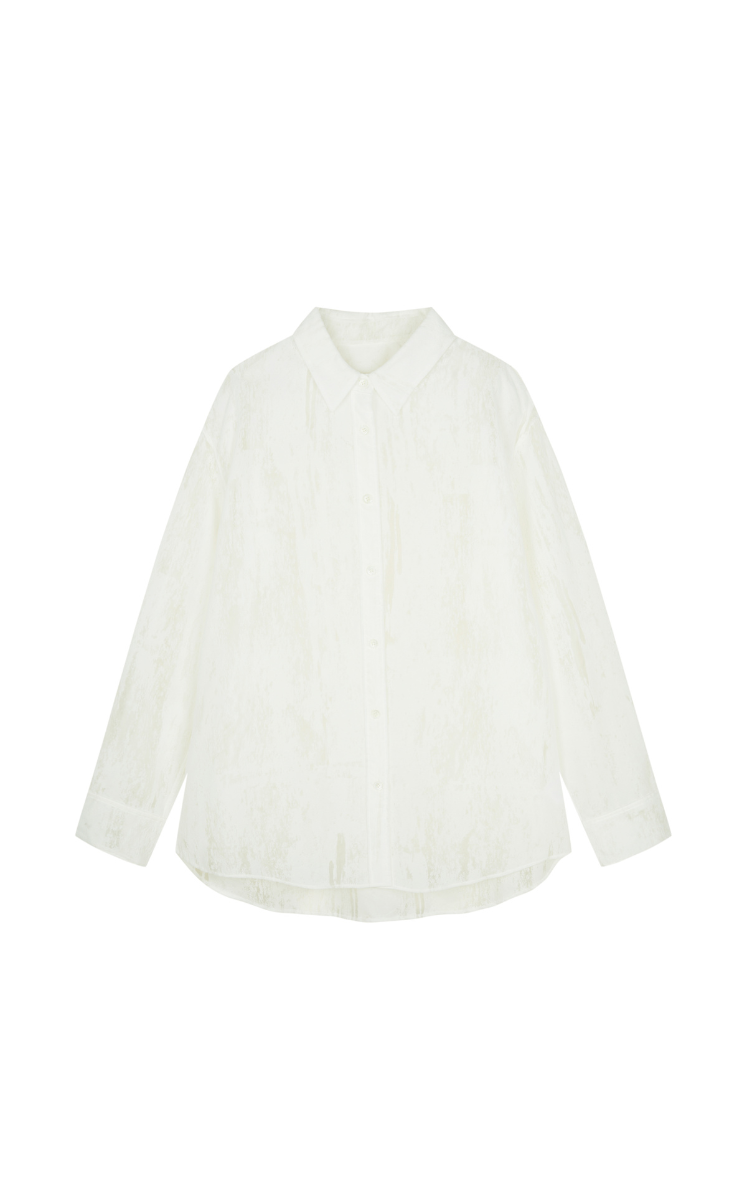 Shirt / JNBY Artistic Flocked Texture Shirt