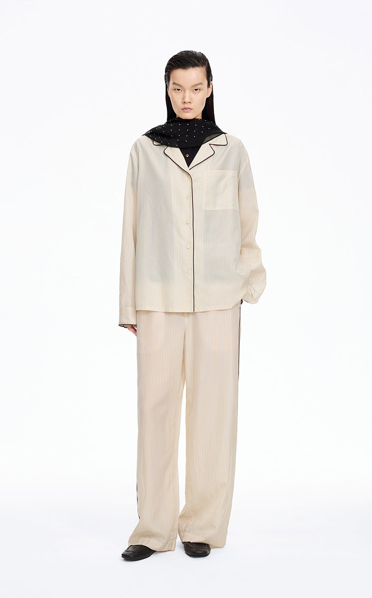 Shirt / JNBY Cupro Relaxed Stripe Shirt