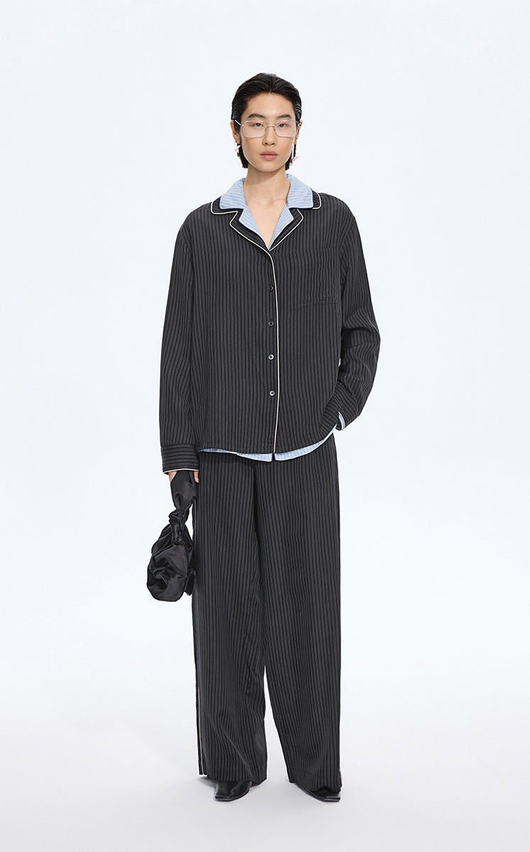Shirt / JNBY Cupro Relaxed Stripe Shirt