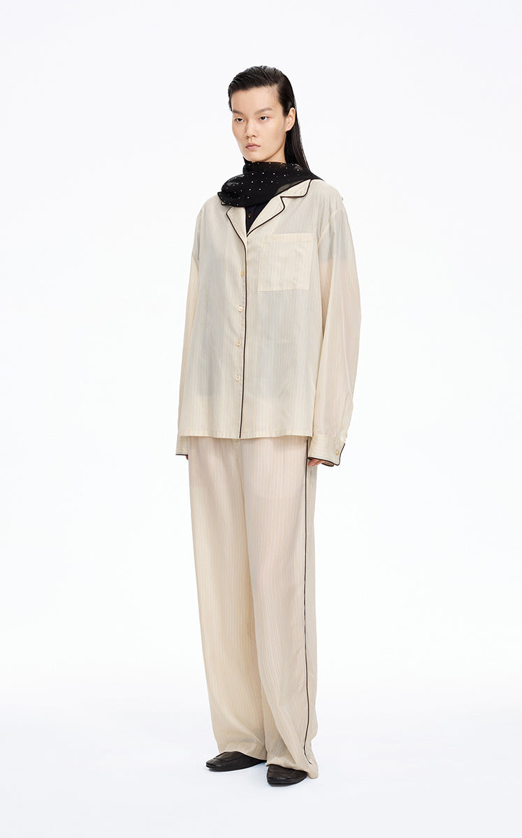 Shirt / JNBY Cupro Relaxed Stripe Shirt