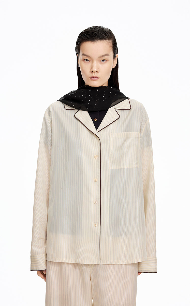 Shirt / JNBY Cupro Relaxed Stripe Shirt