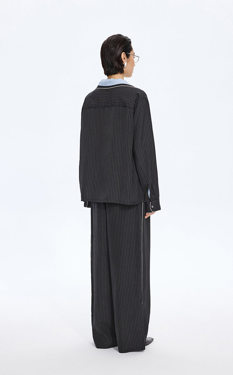 Shirt / JNBY Cupro Relaxed Stripe Shirt