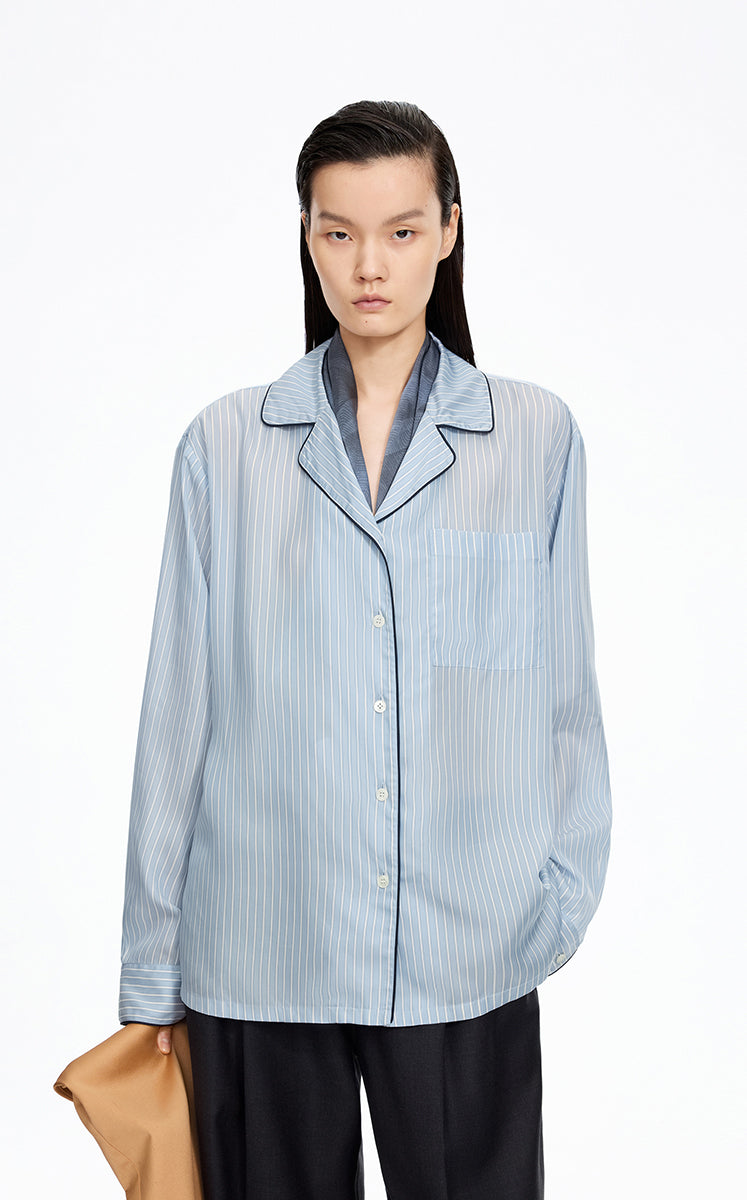 Shirt / JNBY Cupro Relaxed Stripe Shirt