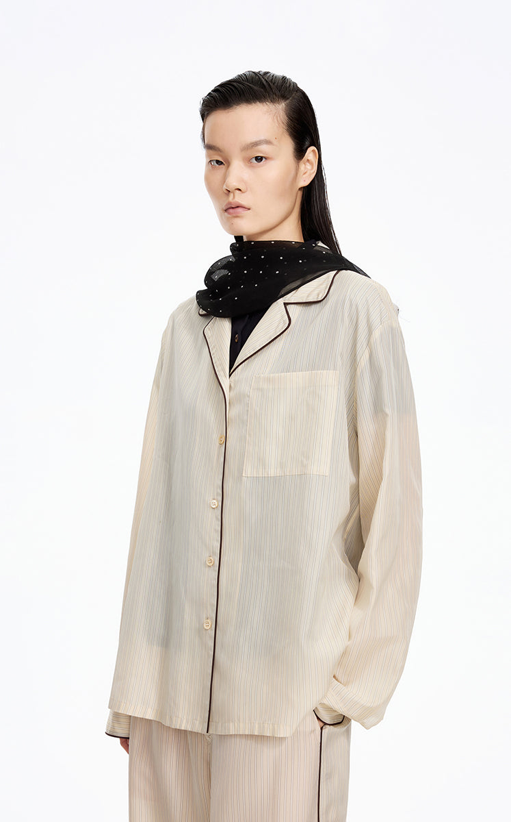 Shirt / JNBY Cupro Relaxed Stripe Shirt