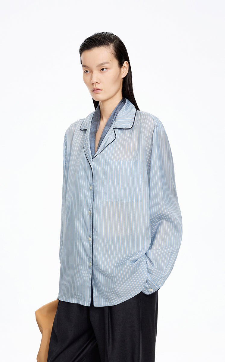 Shirt / JNBY Cupro Relaxed Stripe Shirt
