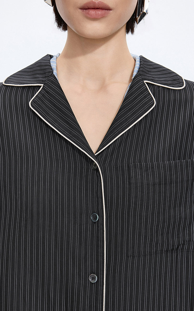 Shirt / JNBY Cupro Relaxed Stripe Shirt