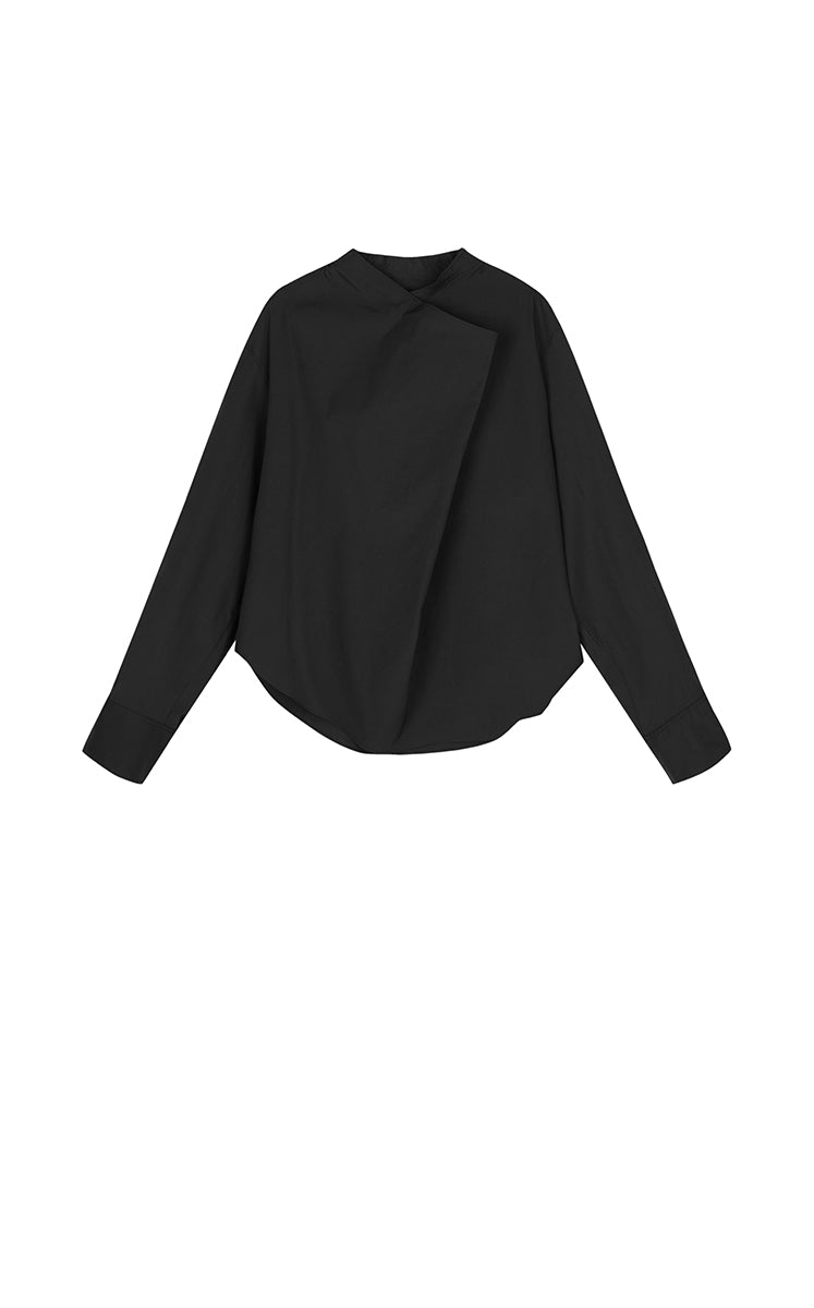 Shirt / JNBY Deconstructed Collar Cotton Blend Poplin Shirt