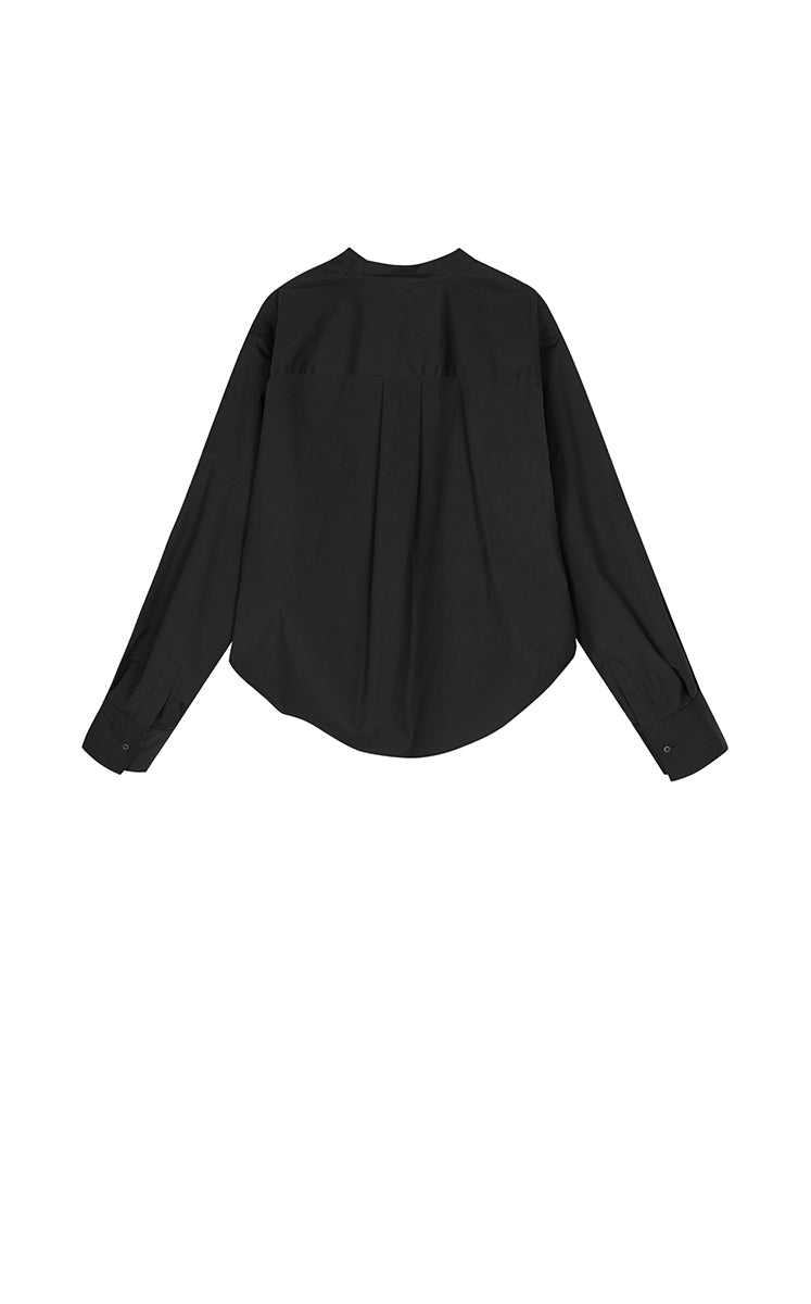 Shirt / JNBY Deconstructed Collar Cotton Blend Poplin Shirt