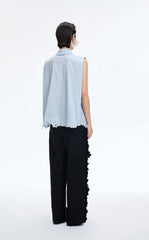 Shirt / JNBY Floral Cutwork Sleeveless Cotton Shirt