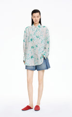 Shirt / JNBY Floral Print Oversize Cotton Shirt