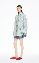Shirt / JNBY Floral Print Oversize Cotton Shirt