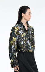 Shirt / JNBY Floral Print Oversize Cotton Shirt