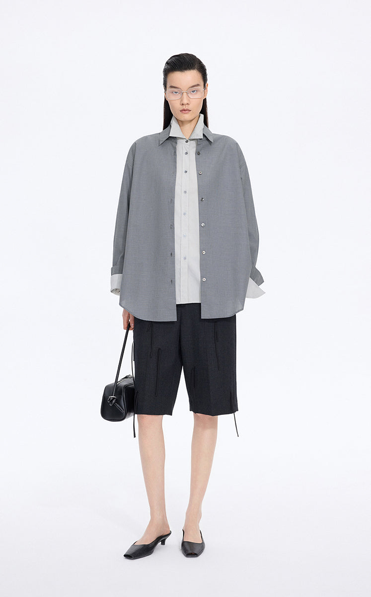 Shirt / JNBY Italian Jacquard Cotton Oversized Shirt