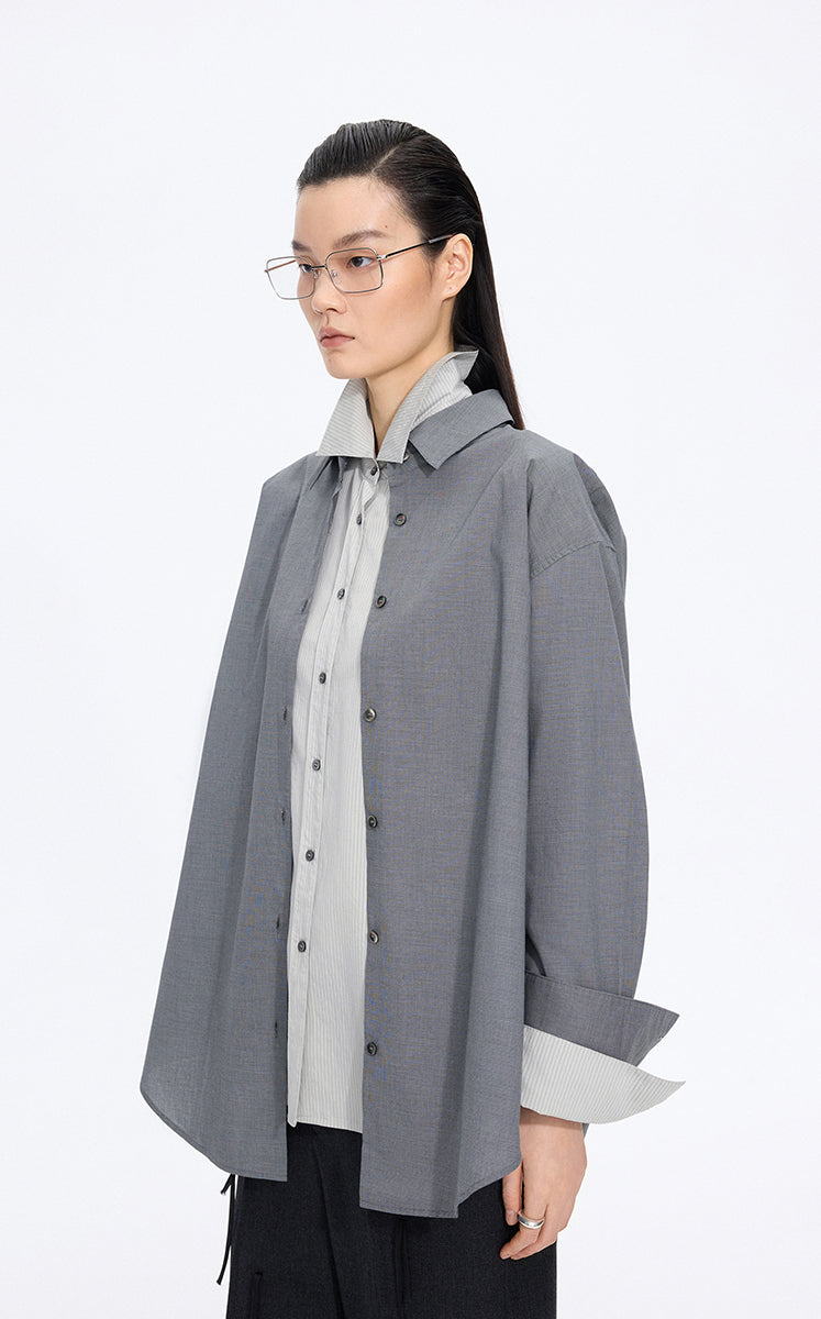 Shirt / JNBY Italian Jacquard Cotton Oversized Shirt