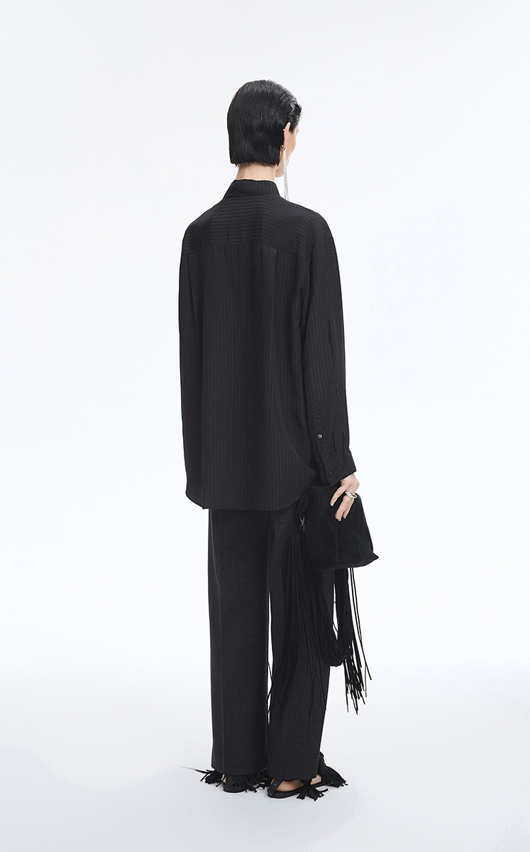 Shirt / JNBY Jacquard Fringe Oversized Shirt