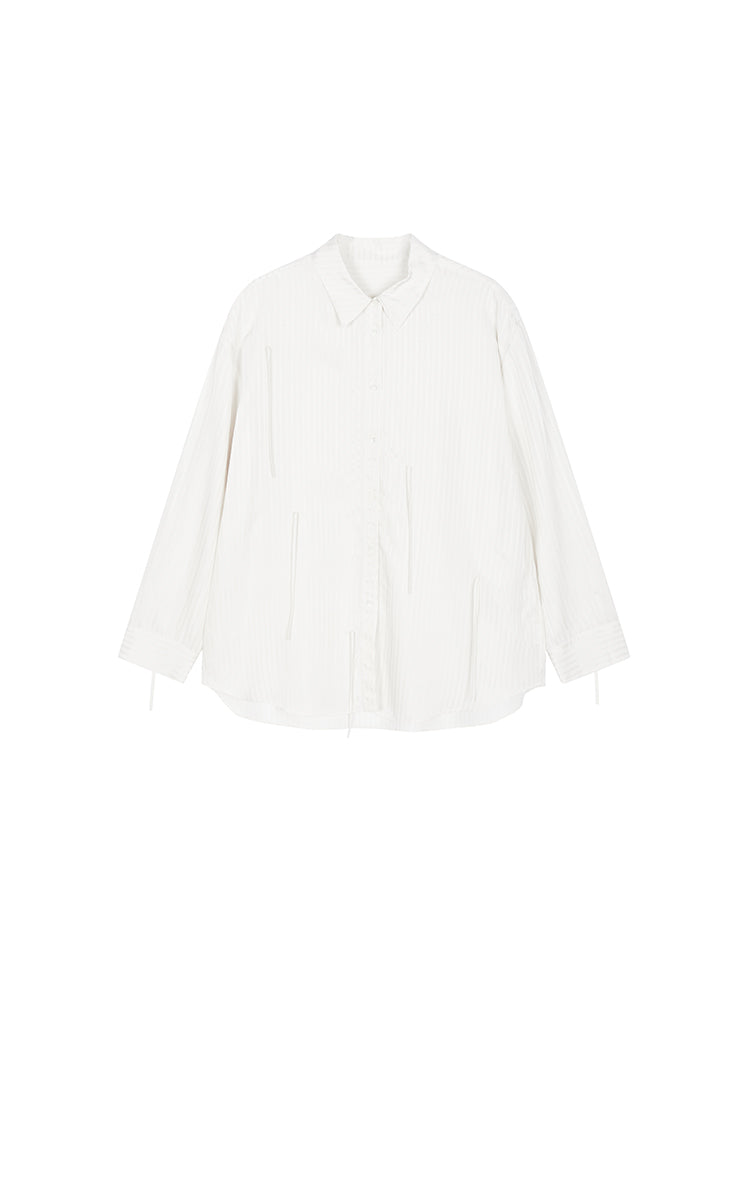 Shirt / JNBY Jacquard Fringe Oversized Shirt