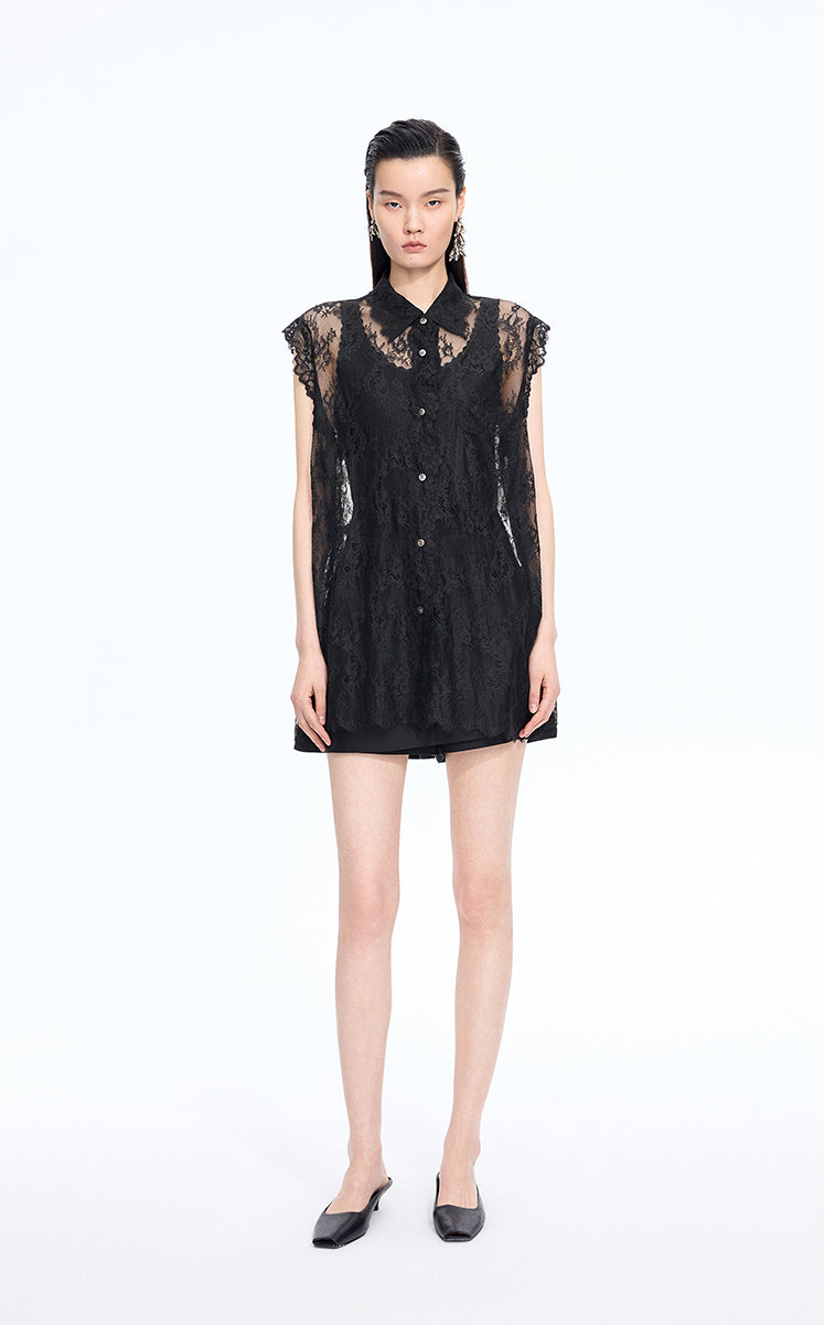 Shirt / JNBY Lace Sleeveless Shirt