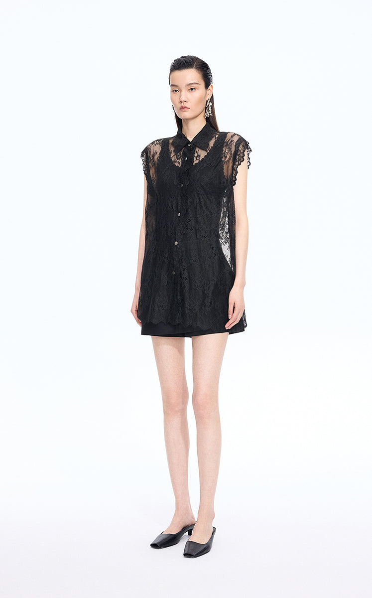 Shirt / JNBY Lace Sleeveless Shirt