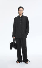 Shirt / JNBY Metallic Embellished Cupro Oversized Shirt