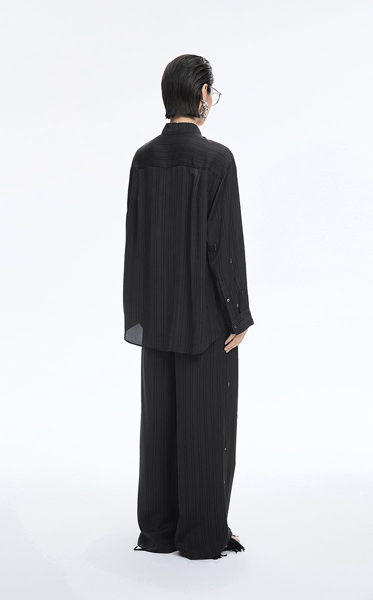 Shirt / JNBY Metallic Embellished Cupro Oversized Shirt