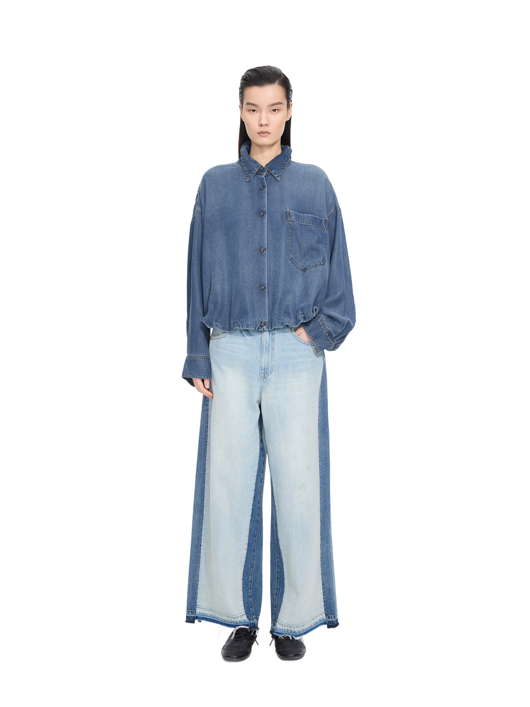 Shirt / JNBY Oversized Batwing Sleeves Lyocell Shirt