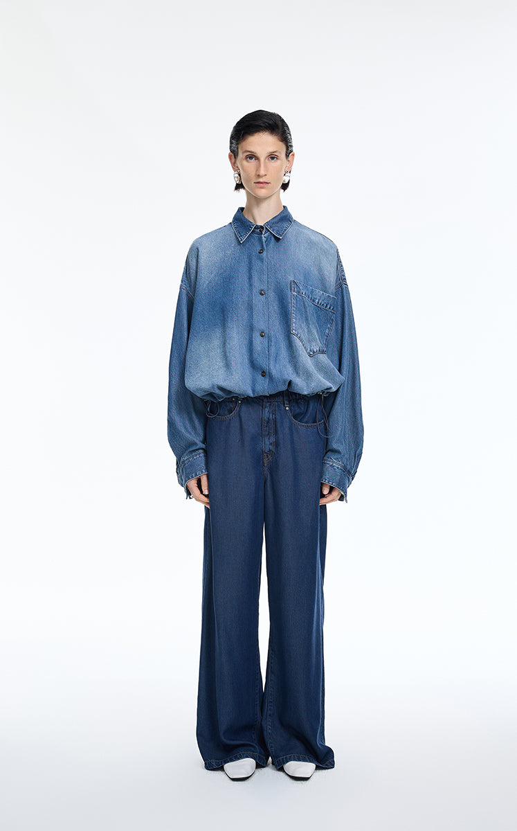 Shirt / JNBY Oversized Batwing Sleeves Lyocell Shirt