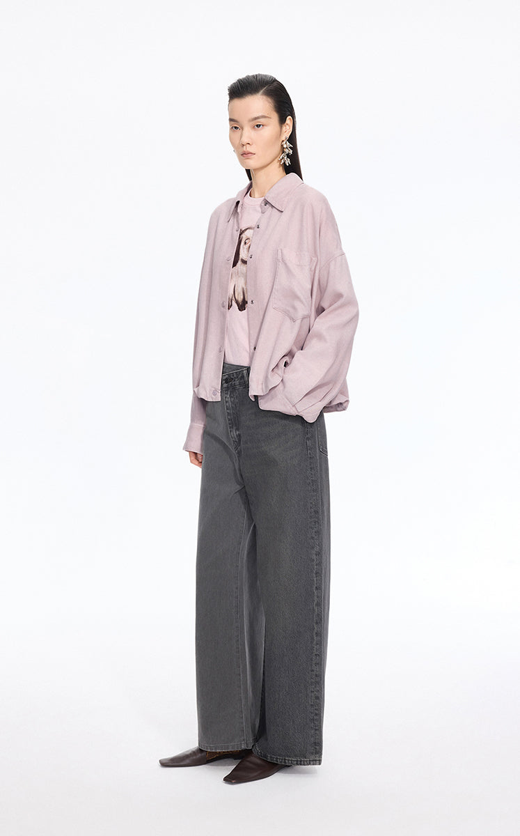 Shirt / JNBY Oversized Batwing Sleeves Lyocell Shirt
