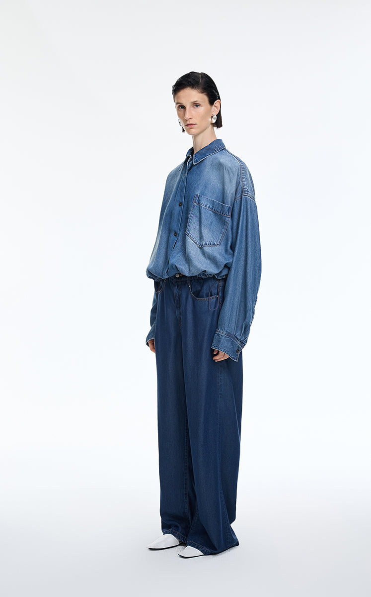 Shirt / JNBY Oversized Batwing Sleeves Lyocell Shirt